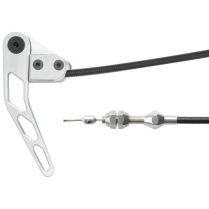 Hood Release Cable Kit with Satin Handle - Black Cable