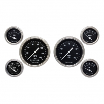 Hot Rod 6 Gauge Kit 3-3/8" Speedo, Tach & 4 2-1/8" - SLF