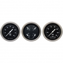 Hot Rod 3 Gauge Kit 3-3/8" Speedo, Tach & Quad - SLF
