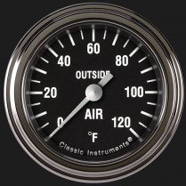 Hot Rod 2-1/8" F/Sweep 0-120 F Outside Air Temp Gauge - SLF