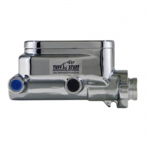 Polish 1" Dual Res Master Cylinder 3/8" Ports on Both Sides