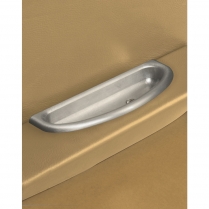 Crescent Shaped Arm Rest Door Pulls - Brushed