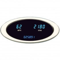Ion Series Speed/Tach Combo in MPH - Chrome/Blue