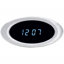 Ion Series Clock - Satin/Blue