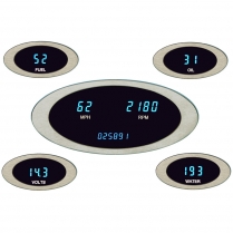 Ion Series 5 Gauge Kit in MPH - Satin/Blue