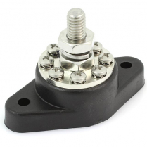 Ground Junction Block with 8 Terminals - Black