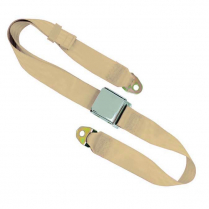 60" Chrome Lift Latch Lap Seat Belt - Ivory