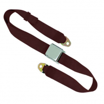 60" Chrome Lift Latch Lap Seat Belt - Maroon