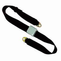 74" Chrome Lift Latch Lap Seat Belt - Black