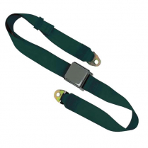 74" Chrome Lift Latch Lap Seat Belt - Dark Green