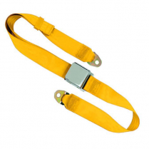 74" Chrome Lift Latch Lap Seat Belt - Yellow