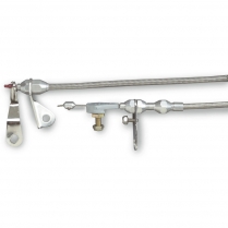 Ford C-4 Transmission Kickdown Cable - Braided Stainless