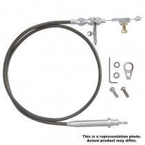 GM Powerglide Transmission Kickdown Cable - Black Housing
