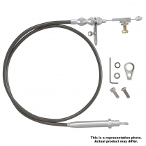 GM 200R Transmission Kickdown Cable Kit - Black Housing