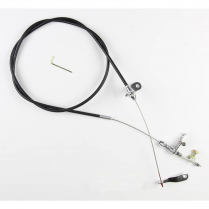 Ford C-4 Univ Kickdown Cable w/Polish Ends - Black Housing