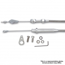 GM 200R Trans Kickdown Cable with Polish Ends - Braided SS