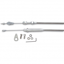 GM 4L60 Trans TPI Kickdown Cable w/Polish Ends - Braided SS