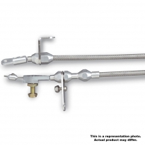 Ford FMX Trans Kickdown Cable with Pol Ends - Braided SS