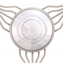 Lecarra Banjo Steering Wheel Horn Button V8 Logo - Polished