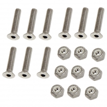 Hub adapter Bolts 10/32" x 3/4" Set of 9 - Polished SS
