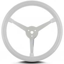 Lake Style 14" Polished 3-1/4" Steering Wheel - White