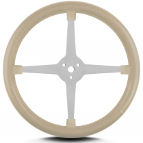 Lake Style 14" Polished 4 Spoke 14" Steering Wheel - Bone