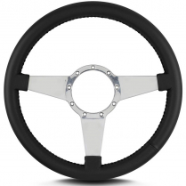 Mark 4 Standard 14" Polished Spoke Steering Wheel - Black
