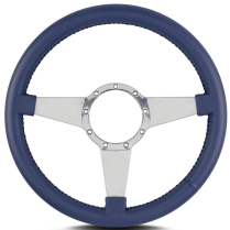 Mark 4 Standard 14" Polished Spoke Steering Wheel - Blue