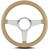 Mark 4 Standard 14" Polished Spoke Steering Wheel - Tan