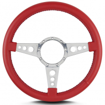 Mark 4 GT 14" Polished Spoke Steering Wheel - Bright Red