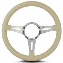 Mark 4 Elegante 14" Polished Spoke Steering Wheel - Bone