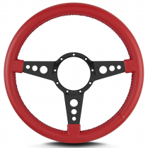 Mark 4 GT 14" Black Spoke Steering Wheel - Bright Red