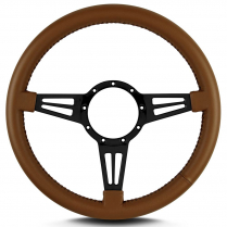 Mark 4 Double Slot 14" Steering Wheel - Caramel
