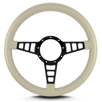 Mark 4 Track GT Black Standard Grip Steering Wheel - Bone