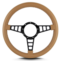 Mark 4 Track GT Black Standard Grip Steering Wheel- Chestnut
