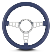 Mark 4 Track GT Polish Standard Grip Steer Wheel - Blue