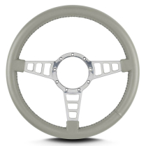 Mark 4 Track GT Polish Standard Grip Steer Wheel - Lt Grey