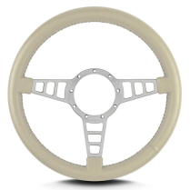 Mark 4 Track GT Gray Standard Grip Steering Wheel - Bone