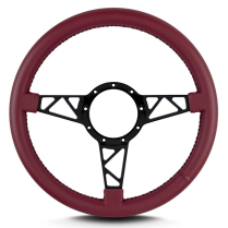 Mark 4 Truss Black Standard Grip Steering Wheel - Burgandy