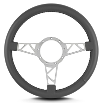 14" Mark 4 Truss Steering Wheel, Standard Grip - Gray