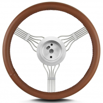 Banjo 15" Steering Wheel w/Flaming River Adapter - Caramel