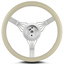 Banjo 15" Steering Wheel w/Flaming River Adapter - Bone