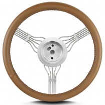 Banjo 15" Steering Wheel w/Flaming River Adapter - Chestnut