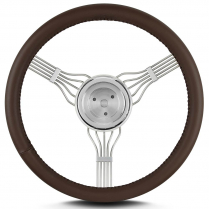 Banjo 15" Steering Wheel with 3 Hole Adapter - Brown