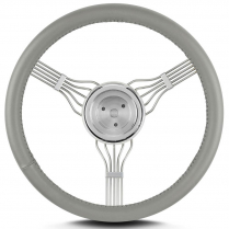 Banjo 15" Steering Wheel with 3 Hole Adapter Light Grey