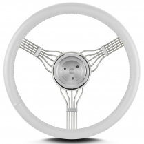 Banjo 15" Steering Wheel with 3 Hole Adapter - White