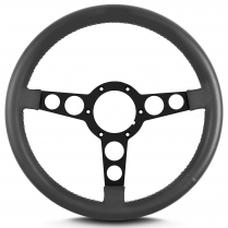 Trans Am 69-81 Pontiac 14" Blk Spoke Steering Wheel- Dk Grey