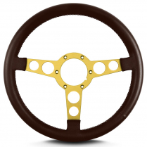 Trans Am 69-81 Pontiac 14" Gold Spoke Steering Wheel - Brown