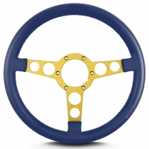 Trans Am 69-81 Pontiac 14" Gold Spoke Steering Wheel - Blue