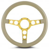 Trans Am 69-81 Pontiac 14" Gold Spoke Steering Wheel - Bone